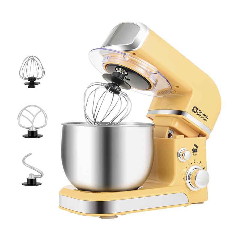 Batidora de pie Kitchen in the Box, batidora eléctrica pequeña de 3.2 cuartos, 6 velocidades, portátil y ligera para uso diario, duradera. ¡Consíguela ahora!