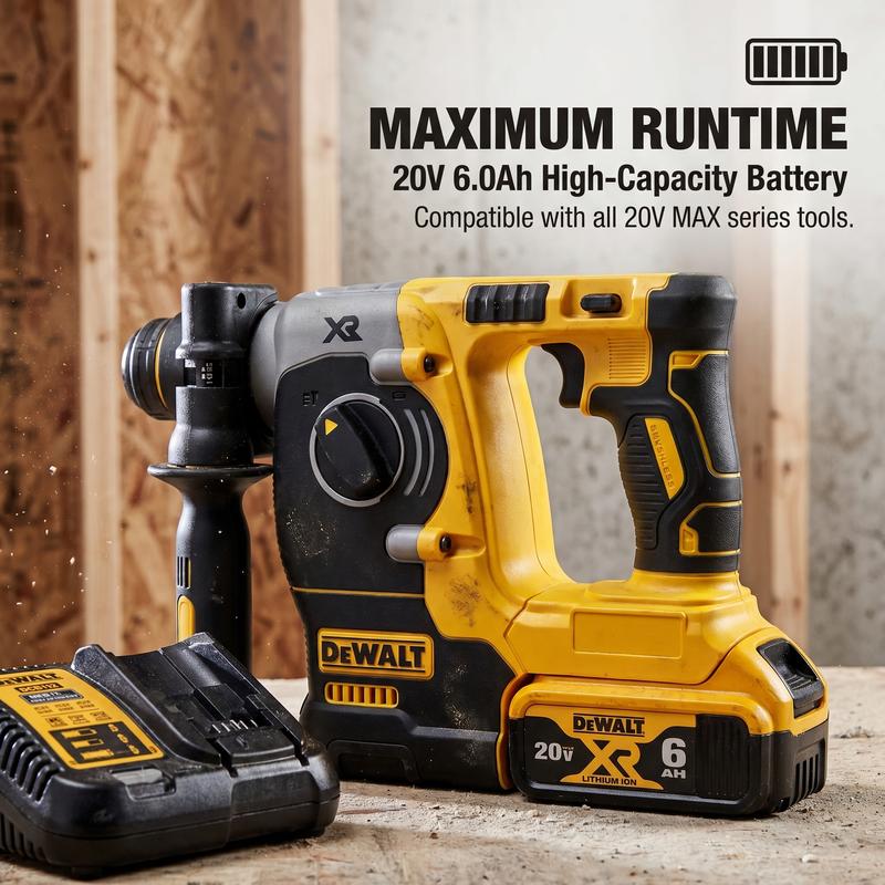 Taladro percutor rotativo Dewalt DCH273 de 20 V MAX | Martillo percutor inalámbrico sin escobillas para mejoras del hogar y proyectos de bricolaje | Herramienta potente y duradera