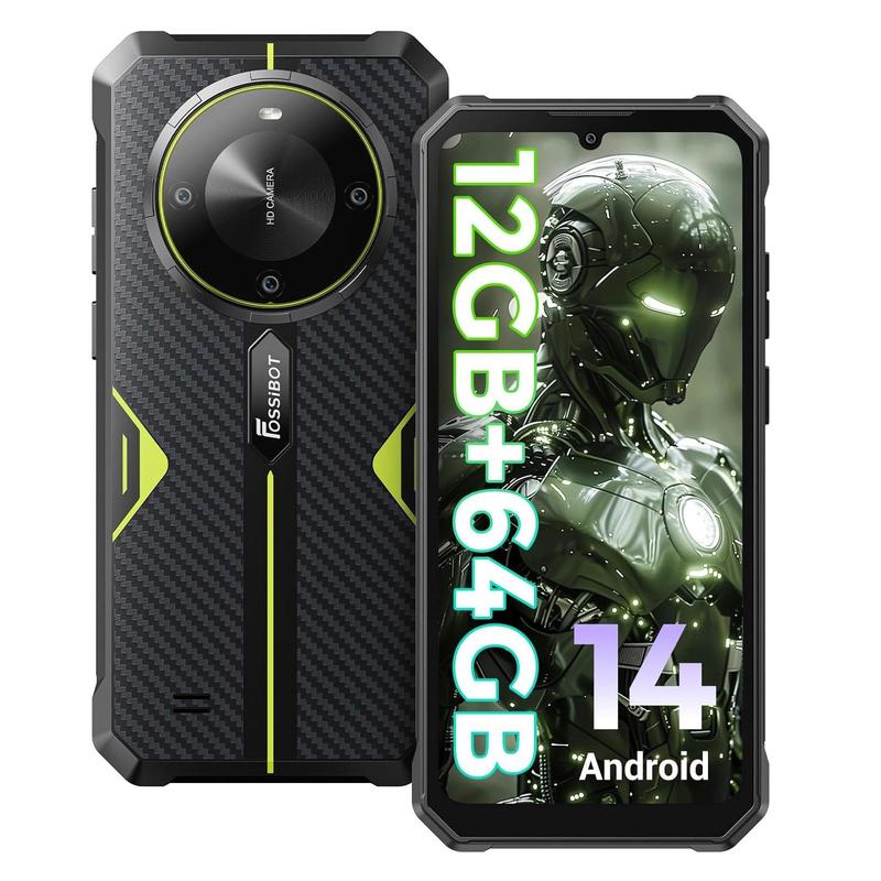 Teléfono resistente FOSSiBOT F101P, Android 13, 7 GB + 64 GB / 1 TB, smartphone resistente, batería de 10600 mAh, teléfono desbloqueado, volumen alto de 123 dB, cámara de 5,45" de 24 MP + 8 MP, smartphone resistente al agua, 4G, doble SIM, OTG, procesador