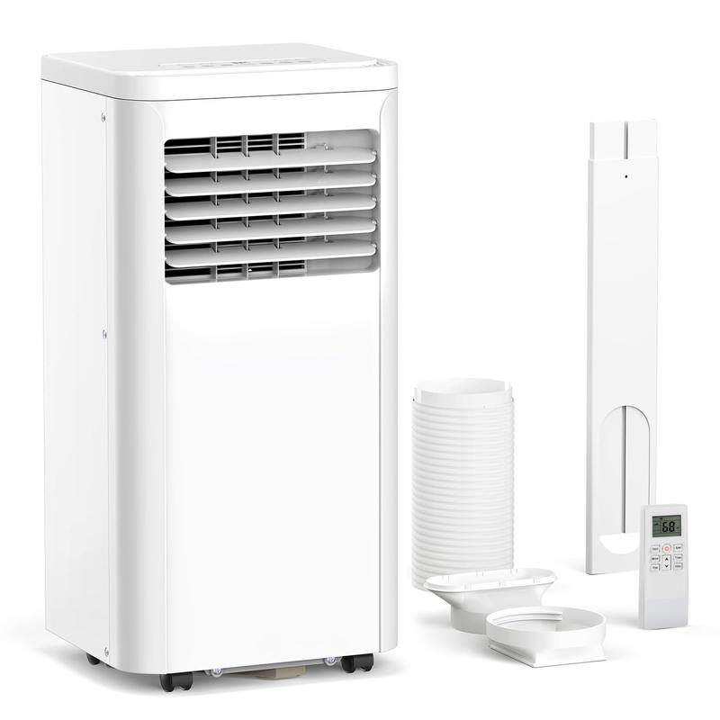 Aire acondicionado portátil ZAFRO para habitaciones de hasta 450 pies cuadrados, unidad de aire acondicionado portátil silenciosa 4 en 1 con función de ventilador deshumidificador, control remoto, modo de suspensión y temporizador de 24 horas.