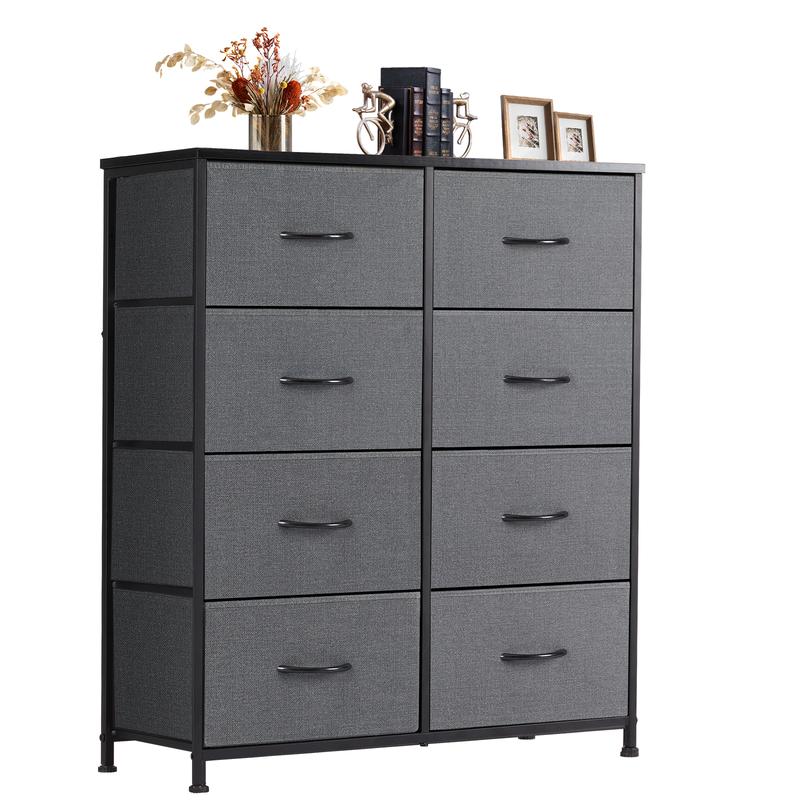 Cajonera organizadora de tela de 8 cajones - Cómoda moderna para dormitorio, armario y mueble de interior multiusos para sala de estar y apartamentos.