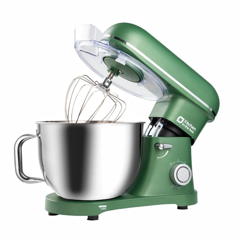Batidora de pie Kitchen in the Box de 3,2 cuartos de galón: batidora de alimentos compacta y ligera, 6 velocidades, máquina mezcladora de cocina multifuncional para hornear pequeñas cantidades, batidora de pie multifuncional.
