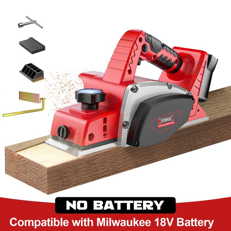 Cepilladora eléctrica inalámbrica de 8,25 cm (3-1/4") compatible con batería Dewalt de 20 V (¡batería no incluida!). Cepilladora de madera de 15000 RPM para carpintería y bricolaje en el hogar. Edge summervibes