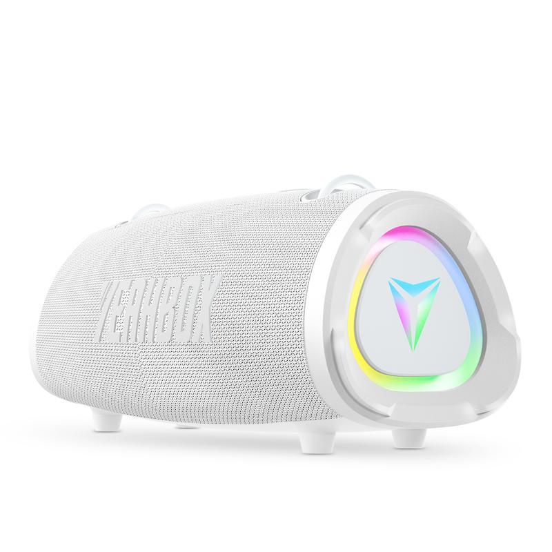 Altavoz Bluetooth inalámbrico portátil - 100 W (120 W de pico) Audio estéreo, resistente al agua IP67, luces RGB, carga mediante power bank de 9000 mAh, DSP dual, correa para el hombro para camping y fiestas.
