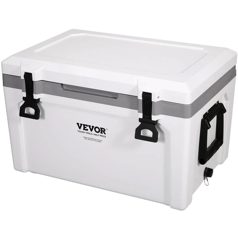 Nevera portátil aislada, 52 cuartos de galón, capacidad para 50 latas, nevera rígida con retención de hielo y asa resistente, fiambrera con hielo para camping, playa, picnic, viajes y actividades al aire libre, conserva el hielo hasta por 6 días.