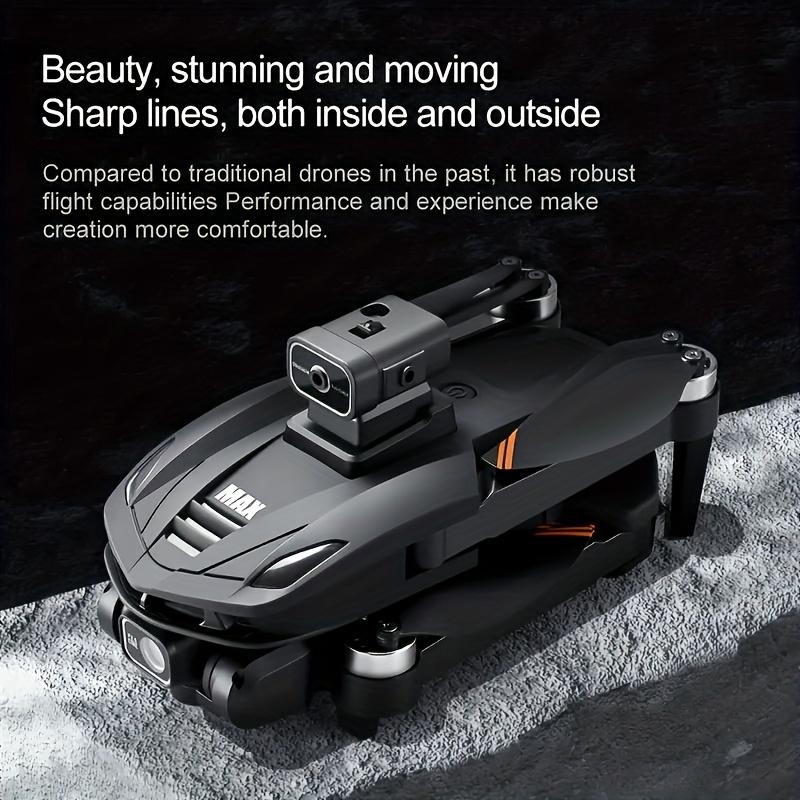 Dron cuadricóptero V168 MAX con GPS, controlador de pantalla 5G, diseño moderno, estructura plegable, evasión de obstáculos en 4 lados, cámaras duales, giro de 360°, control por gestos, vuelo/retorno con un clic, 2 baterías para jugadores aficionados (reg