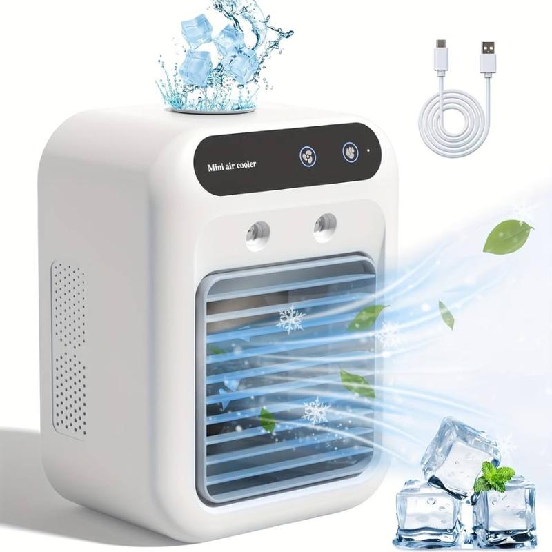 Aire acondicionado portátil 3 en 1, silencioso, con enfriador de aire, humidificador y ventiladores.