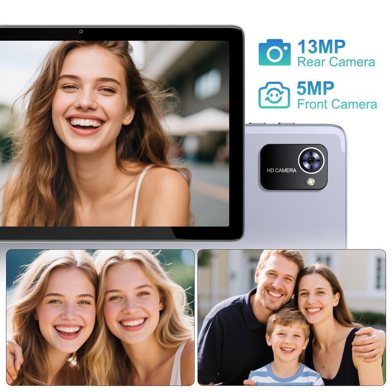 Tablet Android 15, tableta de 10 pulgadas con teclado, ratón, lápiz óptico, funda, 12 GB + 128 GB, batería de 6000 mAh, cámara de 13 MP + 5 MP