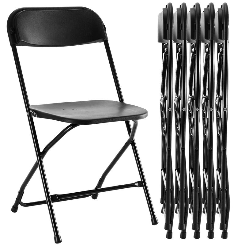 【Oferta de verano】Sillas plegables de plástico Sweet Furniture S con capacidad para 150 kg, sillas plegables de metal resistentes, fáciles de usar y almacenar.