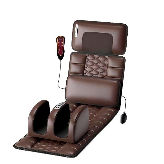 Esterilla de masaje plegable de cuerpo completo con masaje de amasado shiatsu para cuello y piernas, 【NOTA: la parte trasera solo vibra】masaje de vibración ajustable para la espalda, un masajeador eléctrico multifuncional y un regalo ideal para cumpleaños