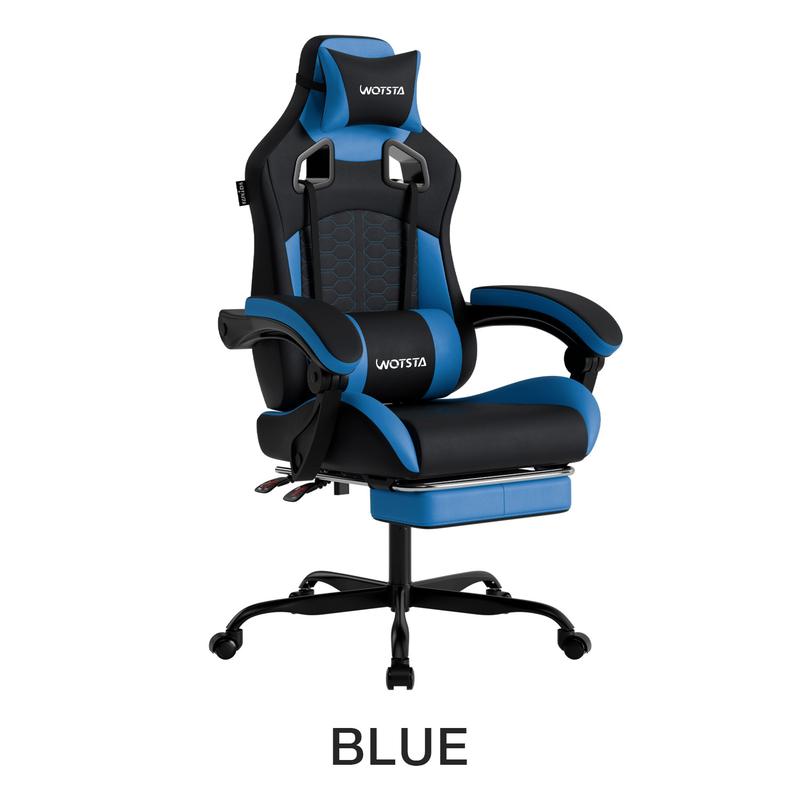 Silla gaming SUIKDA, silla gaming ergonómica de respaldo alto con soporte lumbar y reposabrazos ajustables, giratoria 360°, silla de carreras.