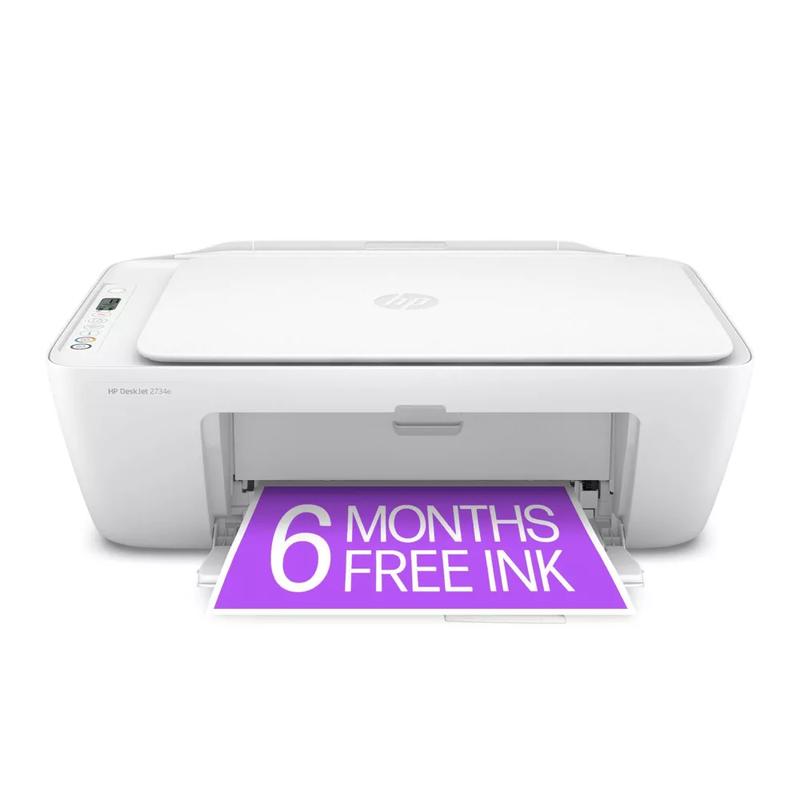 Impresora multifunción inalámbrica a color HP DeskJet 2734e con escáner, copiadora, Instant Ink y HP+ (26K72A)