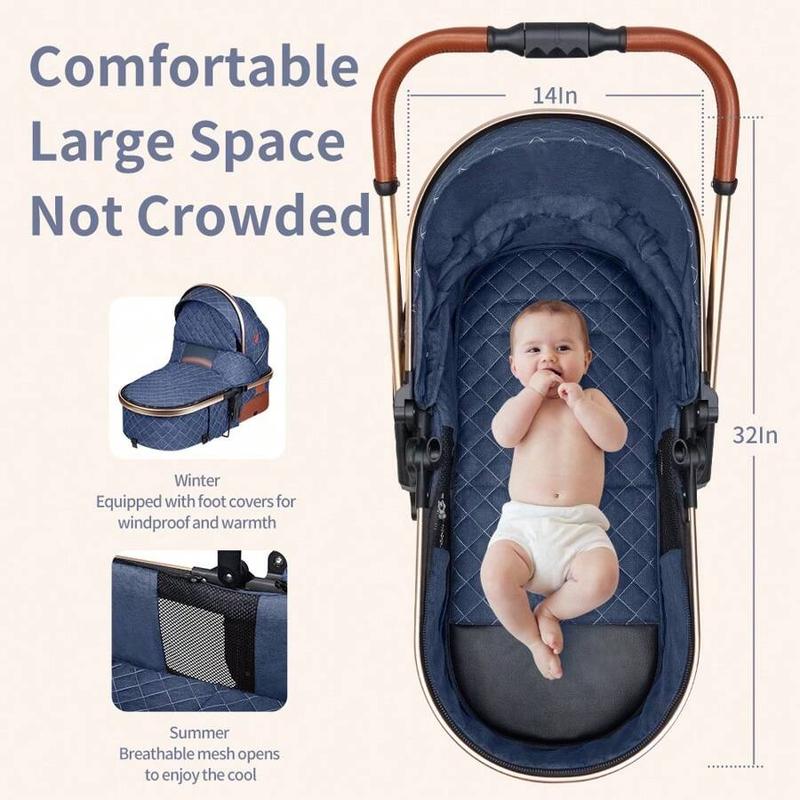 [Selecciones semanales] Cochecito de bebé Aobtkel, ofertas para ti, cochecito portátil y plegable 4 en 1 para niños pequeños con sol, cochecito de viaje ligero y de alta calidad para bebés, diversión al aire libre, juego combinado de cochecito y accesorio
