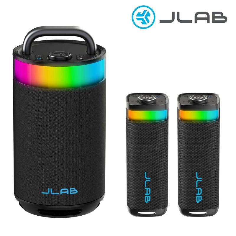 Experiencia Bluetooth épica de JLab: Altavoz Bluetooth Epic Party y conjunto de 2 altavoces JBuds Party, conexión Labsync.