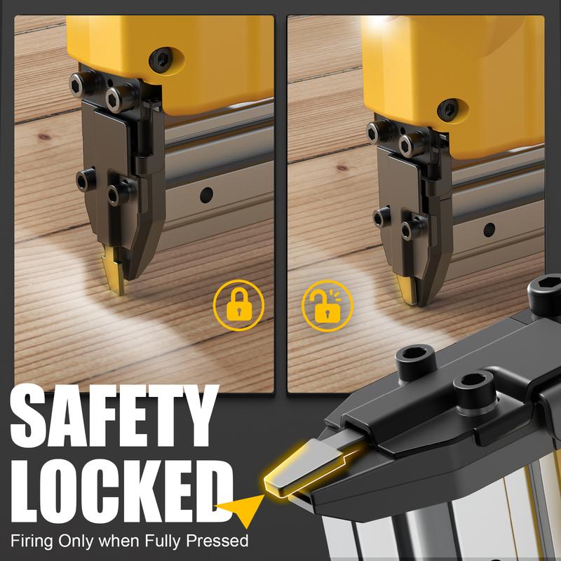 Clavadora inalámbrica de 18 GA de 5/8 a 1-1/4 pulgadas para Dewalt 20V, 【Batería NO incluida】, Pistola de clavos de 18 calibres con 2 modos y 1000 clavos para carpintería de madera, sin escobillas