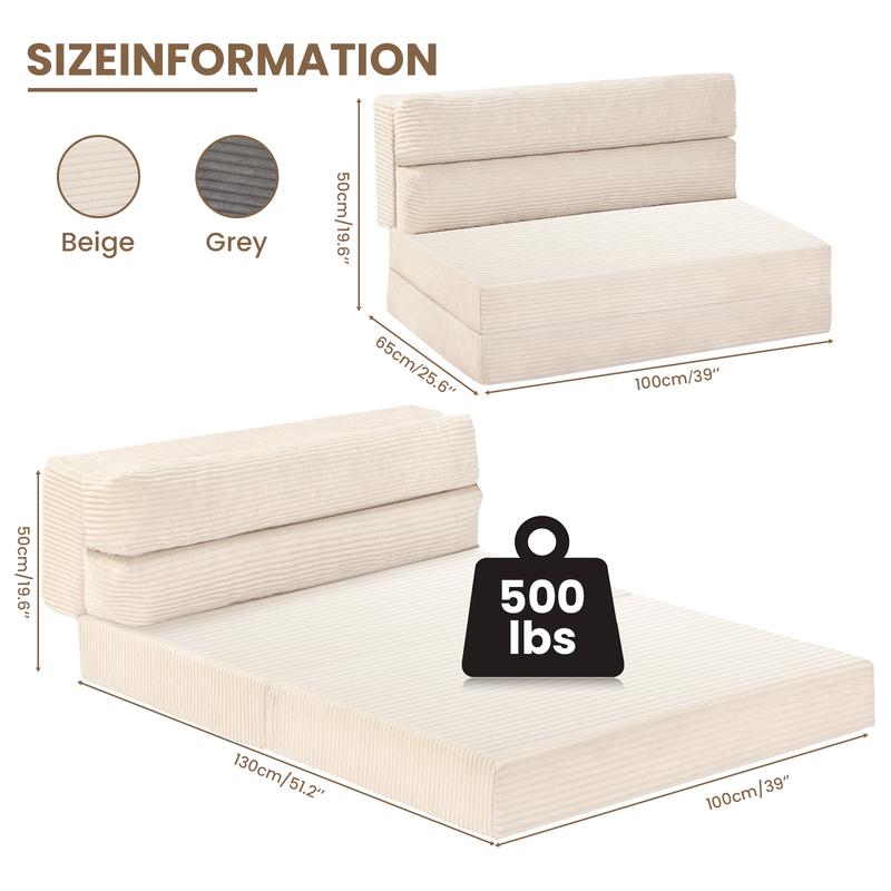 Sofá cama plegable Juikury, sillón cómodo, sofá de suelo, colchón plegable para apartamento, sala de estar, dormitorio, muebles para niños y adultos, cama para mascotas.