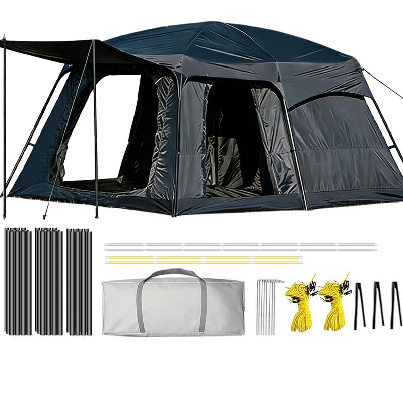 【Tienda de campaña impermeable】Tienda de campaña extragrande para 12 personas, impermeable, de montaje instantáneo, de poliéster Oxford, ligera, con ventanas de malla, doble puerta, fácil de montar. Accesorios de camping. Tienda de campaña para acampar. R