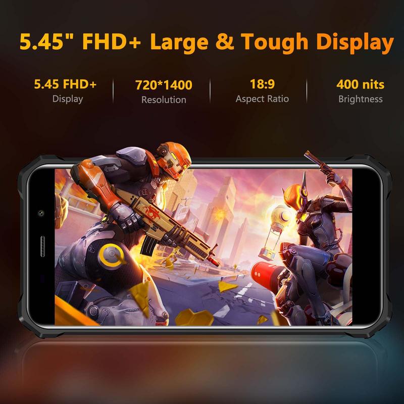 Teléfono resistente FOSSiBOT F101P, Android 13, 7 GB + 64 GB / 1 TB, smartphone resistente, batería de 10600 mAh, teléfono desbloqueado, volumen alto de 123 dB, cámara de 5,45" de 24 MP + 8 MP, smartphone resistente al agua, 4G, doble SIM, OTG, procesador