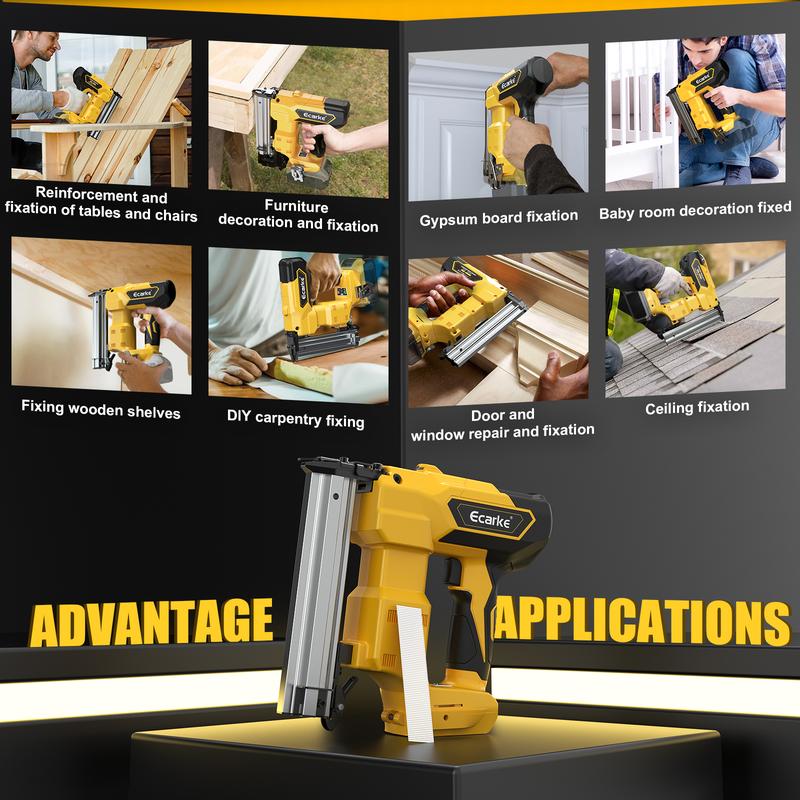 Clavadora inalámbrica de 18 GA de 5/8 a 1-1/4 pulgadas para Dewalt 20V, 【Batería NO incluida】, Pistola de clavos de 18 calibres con 2 modos y 1000 clavos para carpintería de madera, sin escobillas