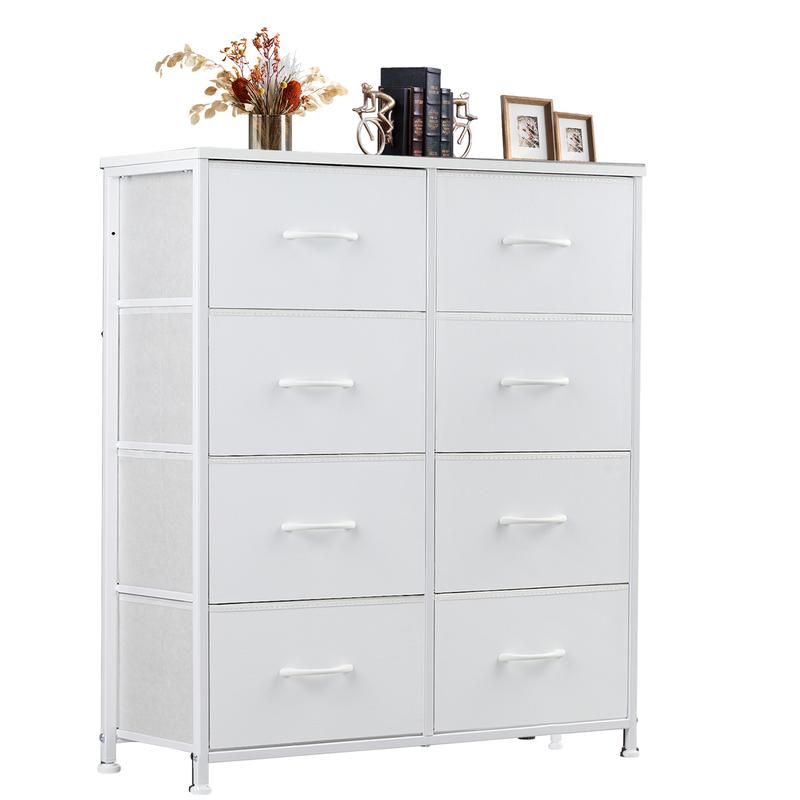 Cajonera organizadora de tela de 8 cajones - Cómoda moderna para dormitorio, armario y mueble de interior multiusos para sala de estar y apartamentos.