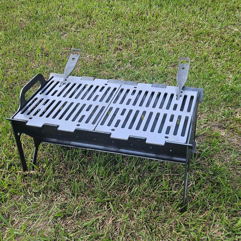 Parrilla ranurada compacta - Barbacoa de exterior de acero al carbono