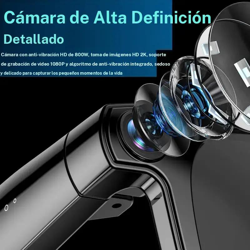 AI Shot Smart Glasses 8MP HD Camera 1080P Video Recording 4GB Internal Storage Wifi Bluetooth Calls Magnetic Charging Free Sun and Transparent Lenses