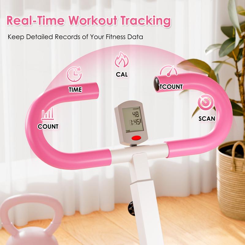 Máquina de sentadillas Dland para glúteos, resistencia ajustable, equipo de ejercicio plegable, máquina de ejercicios para piernas con capacidad de peso de 350 libras para mujeres, máquina de remo, TikTokShopBlackFriday Hiit Killer LCD Display