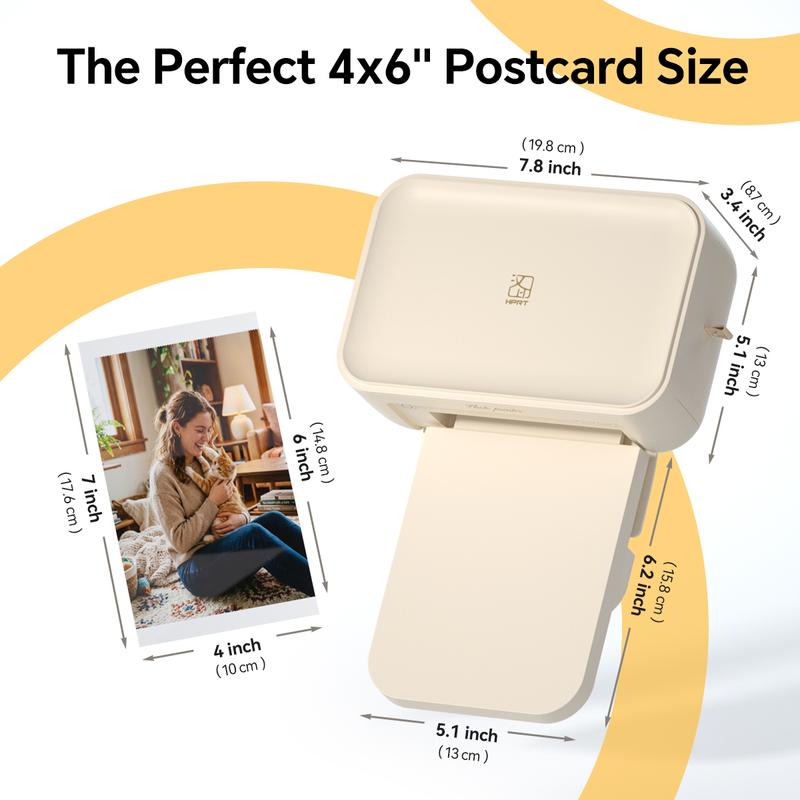 Impresora fotográfica 4x6, impresión inalámbrica WiFi portátil, incluye 20 hojas y 1 cinta, compatible con iPhone y Android, GiftedInLove, el mejor regalo para el cumpleaños de mamá #OfertaDeVerano