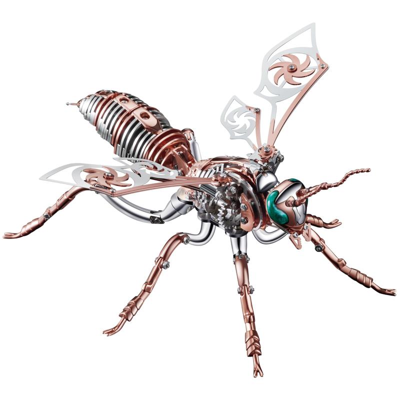Kit de montaje de modelo metálico 3D de abejorro | Rompecabezas mecha de ciencia ficción #ModeloMetálico3D #KitDeMontaje #CriaturaFantástica #ModeloMecha #RompecabezasMetálico #Steampunk #ColeccionableDIY #DecoraciónDeEscritorio #RegalosParaHombres #Alivi