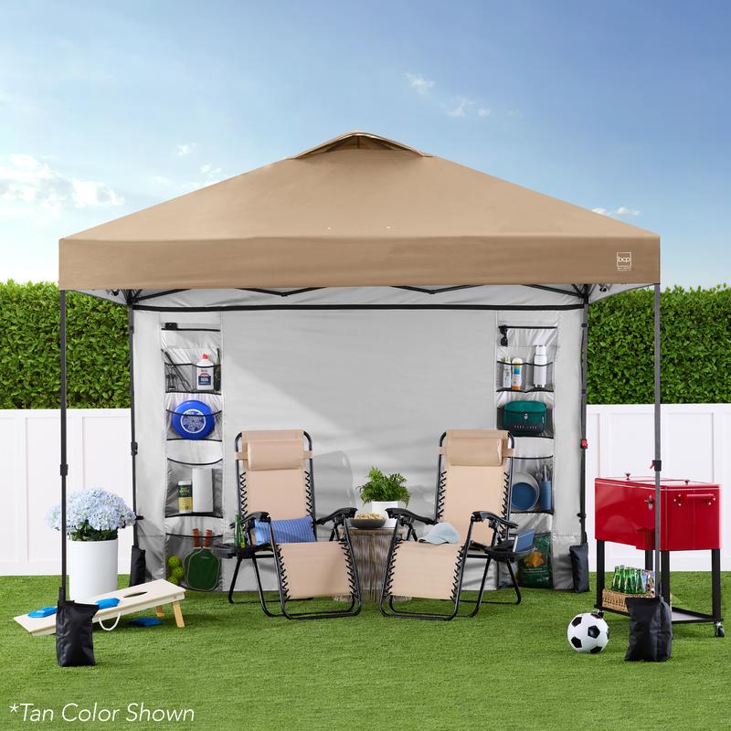 Toldo plegable de fácil montaje de 3x3 metros, tienda portátil con pared lateral, apertura con un solo botón, incluye estuche.