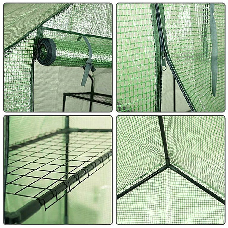 Costway Invernadero con Cubierta 143x73x195cm para Jardín Color Verde