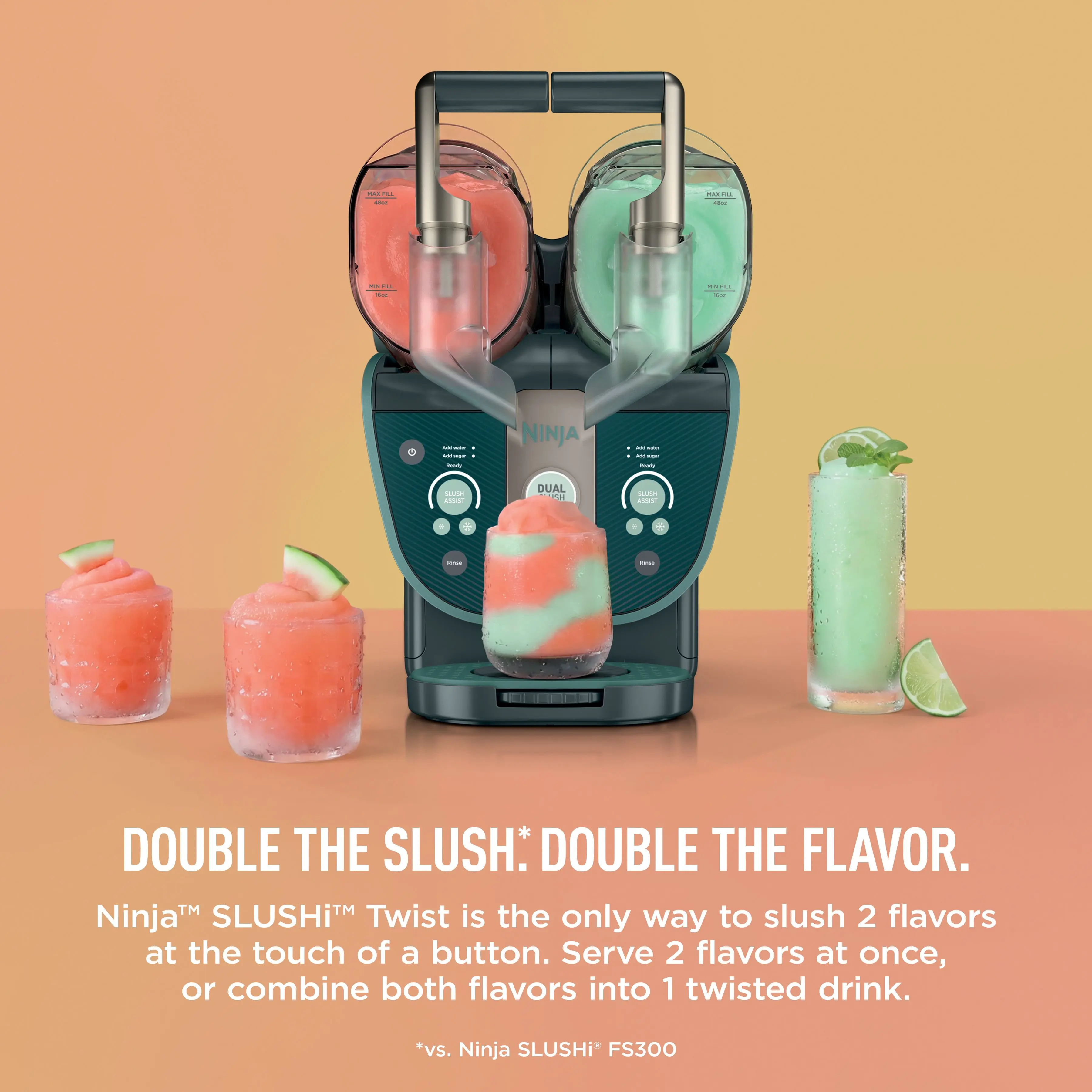 Máquina de granizados de dos sabores