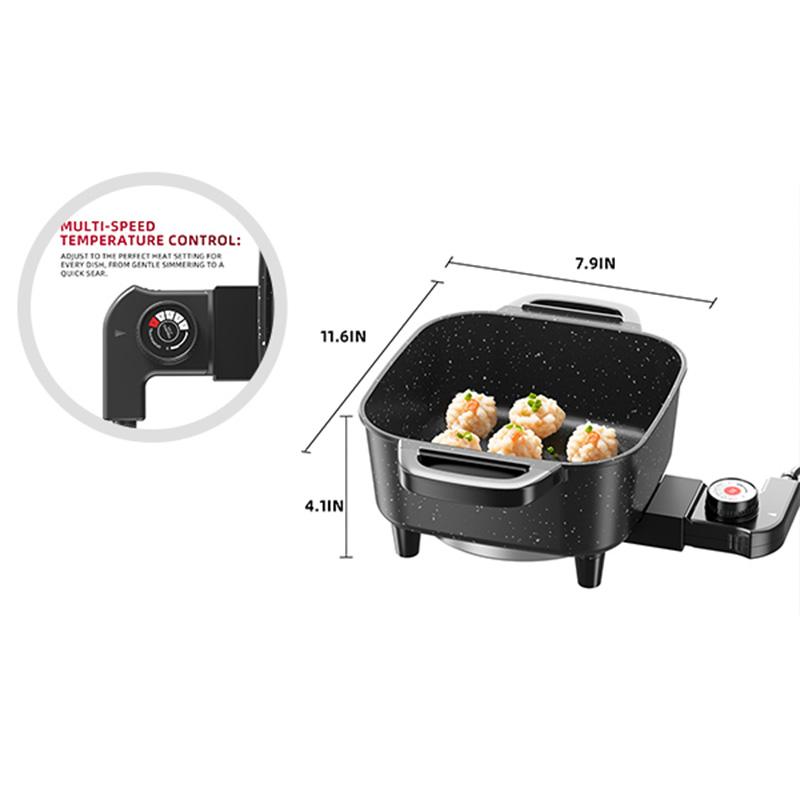 La sartén eléctrica antiadherente AORAN de 1500 W se puede usar para freír carne, huevos y hervir leche. Es ideal para comidas pequeñas y cocciones rápidas. Olvídate de las ollas enormes y cocina con ollas más prácticas.