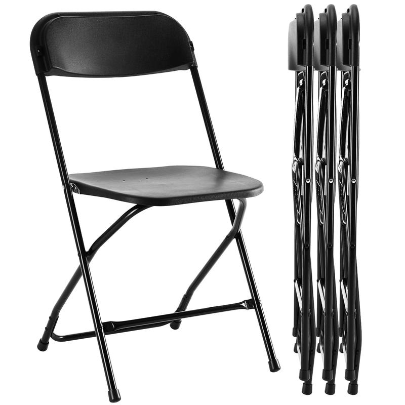 【Oferta de verano】Sillas plegables de plástico Sweet Furniture S con capacidad para 150 kg, sillas plegables de metal resistentes, fáciles de usar y almacenar.