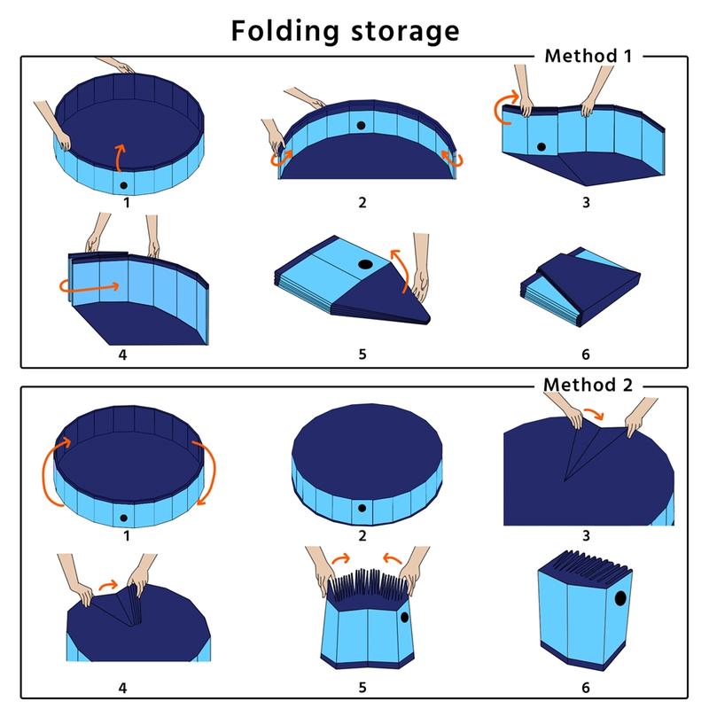Piscina plegable para mascotas, bañera portátil para perros para interiores y exteriores, bañera portátil de PVC para perros para uso en jardín, playa, patio o en el hogar.