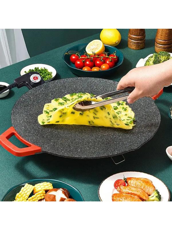 Parrilla eléctrica coreana portátil extragrande mejorada AORAN KITCHEN de 1800 W con bandeja para hornear antiadherente sin humo, control de temperatura ajustable, bandeja universal para asar, adecuada para cocinar en casa.