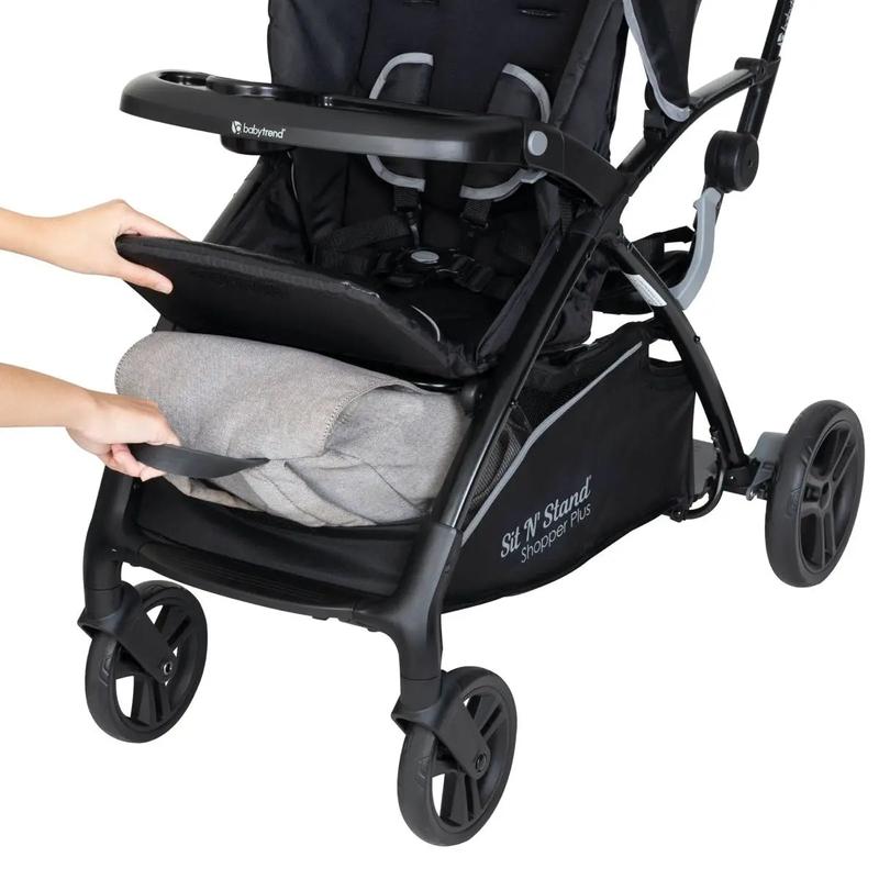 Cochecito Baby Trend® Sit N Stand® Premium 5 en 1 Shopper Plus con capota Comfort Cabin y cesta de almacenamiento MagneTec™.