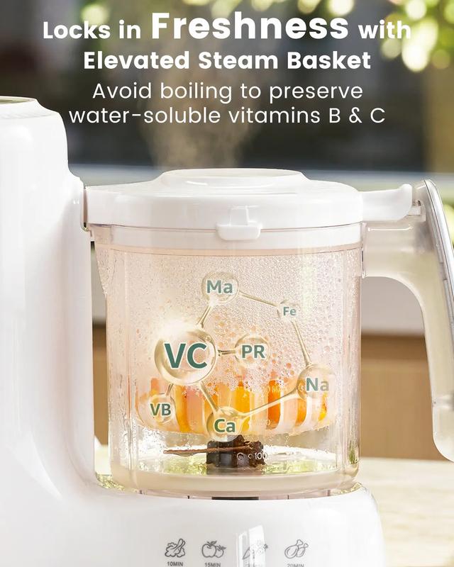 Máquina para preparar comida para bebés con cesta de vapor, One Step Baby F