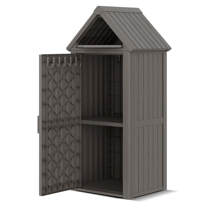 Armarios de almacenamiento para exteriores, armarios de limpieza y armarios para herramientas, resistentes a la lluvia y al sol, ideales para patios y jardines mexicanos, cobertizos para herramientas de jardín y cajas de almacenamiento para el patio trase