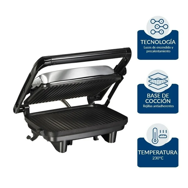 Sandwichera Hamilton Beach Panini Gourmet Negra
