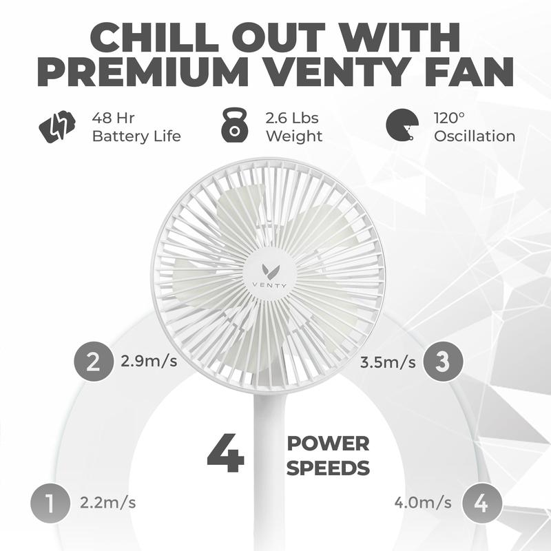 Ventilador portátil y recargable Venty Fan: tu compañero ideal para refrescarte.