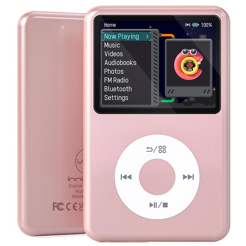 Reproductor de MP3 clásico con Bluetooth, mini reproductor de sonido HiFi portátil de 2,4", versión de video actualizada.