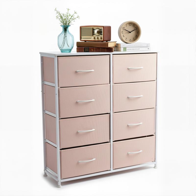 Cajonera organizadora de tela de 8 cajones - Cómoda moderna para dormitorio, armario y mueble de interior multiusos para sala de estar y apartamentos.