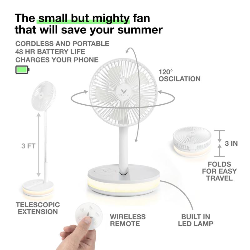 Ventilador portátil y recargable Venty Fan: tu compañero ideal para refrescarte.