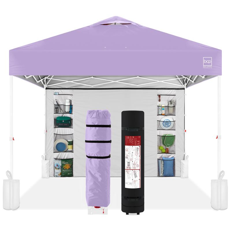 Toldo plegable de fácil montaje de 3x3 metros, tienda portátil con pared lateral, apertura con un solo botón, incluye estuche.