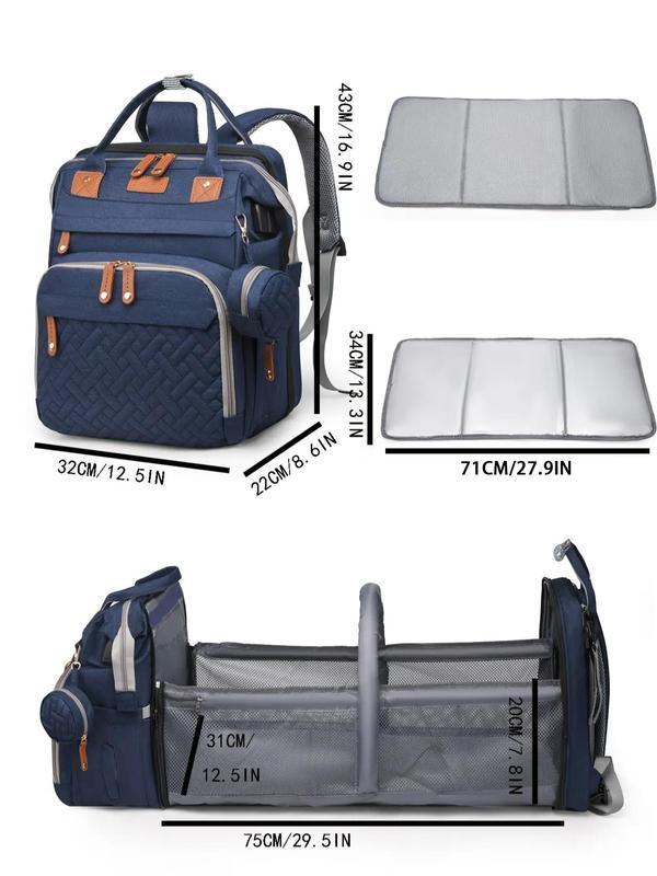 Mochila cambiador multifuncional Kabaqoo Cute con cambiador integrado, gran capacidad, ligera, plegable, portátil para recién nacidos, viajes y uso diario.