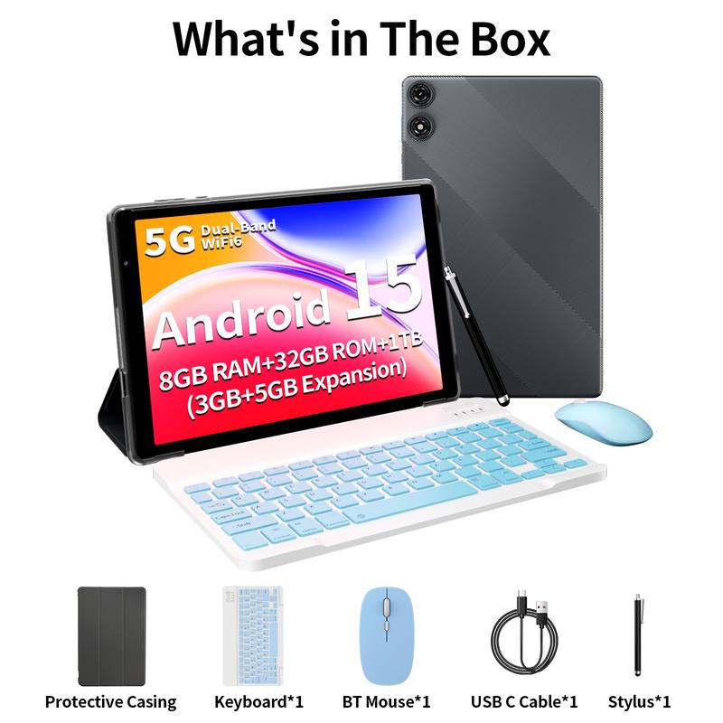 [Novedades] Tablet PRITOM de 10 pulgadas con Android 16, WiFi 5G, 12 GB de RAM (3+9 GB), 32 GB de almacenamiento interno (1 TB), batería de 6000 mAh. Perfecta para trabajar y jugar. Mejora tu tecnología. Batería de larga duración. Dispositivo versátil. Re