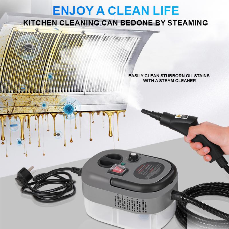 Limpiador a vapor portátil de mano para coche y cocina, 1 juego de limpiador a vapor de alta temperatura y presión para coche, herramientas de limpieza a vapor para coches, máquina de limpieza de coches, accesorios de limpieza de coches, accesorios de lav