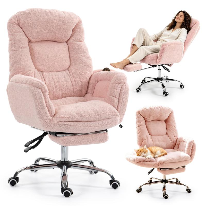 Silla de comedor ergonómica Garvee Criss Cross: respaldo alto, reposabrazos ajustables en 3 niveles, reposapiés, comodidad para piernas cruzadas, para personas altas y corpulentas, silla de escritorio con ruedas para juegos en el hogar o la oficina.