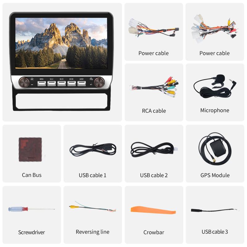 Autoestéreo para Toyota Tacoma 2005-2015, radio con pantalla táctil de 10.1 pulgadas con Android Auto, CarPlay inalámbrico, Bluetooth y WIFI, compatible con navegación GPS, accesorios para automóvil